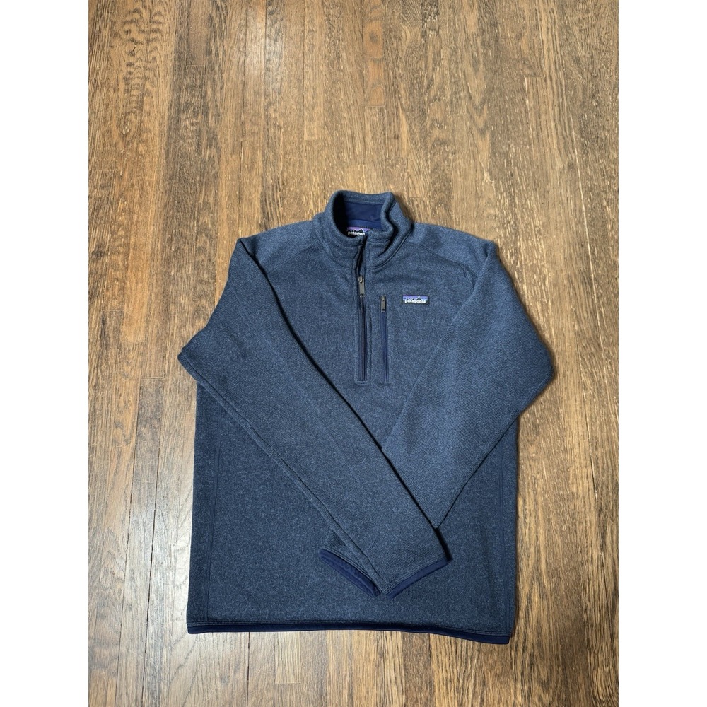 Patagonia Mens Better Sweater 1/4-Zip Fleece Pullover Blue Heather Size Medium